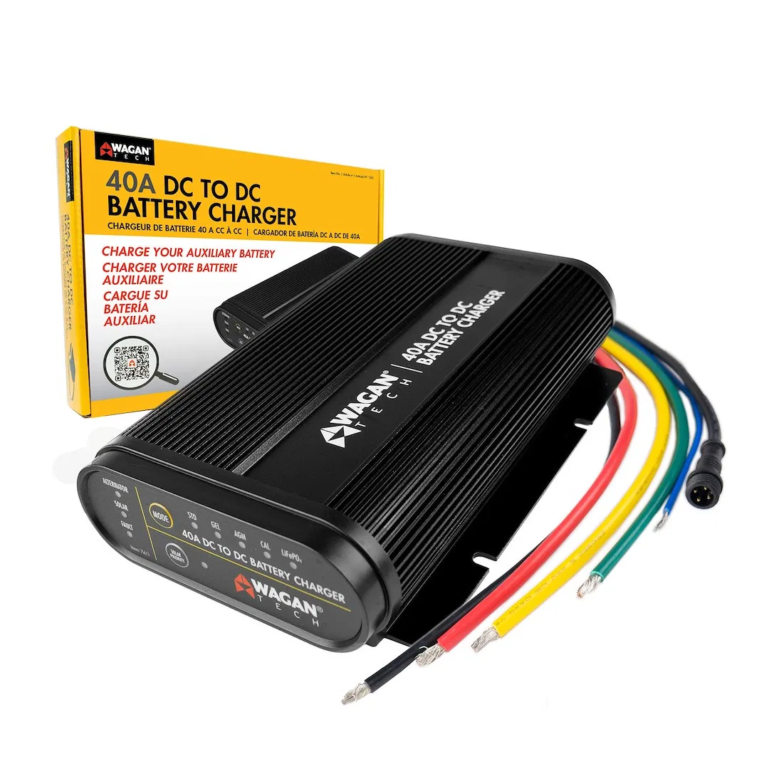 7411 – WAGAN Battery Charger, DC To DC Charging AGM/ Gel/ Standard Flooded Lead-Acid/ Calcium/ Lithium Iron Phosphate...
